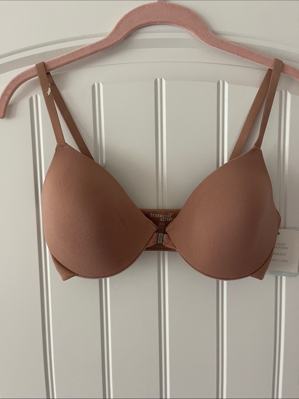 Tranquil & True Nude tan Brushed Microfiber T Shirt Bra 34B NWT